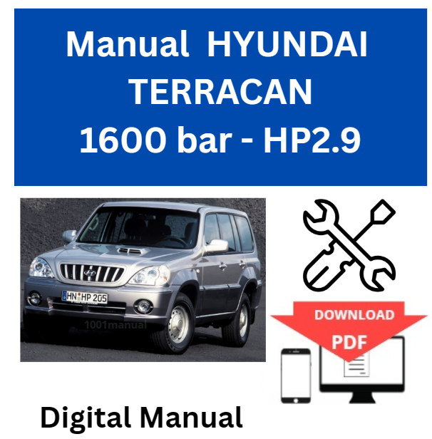Manual HYUNDAI - TERRACAN - 1600 bar - HP 2.9