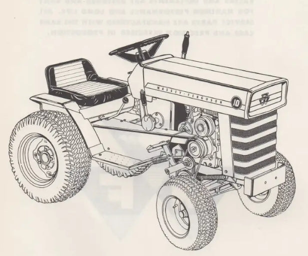 Massey Fergus on MF10 Lawn Garden Parts Manual