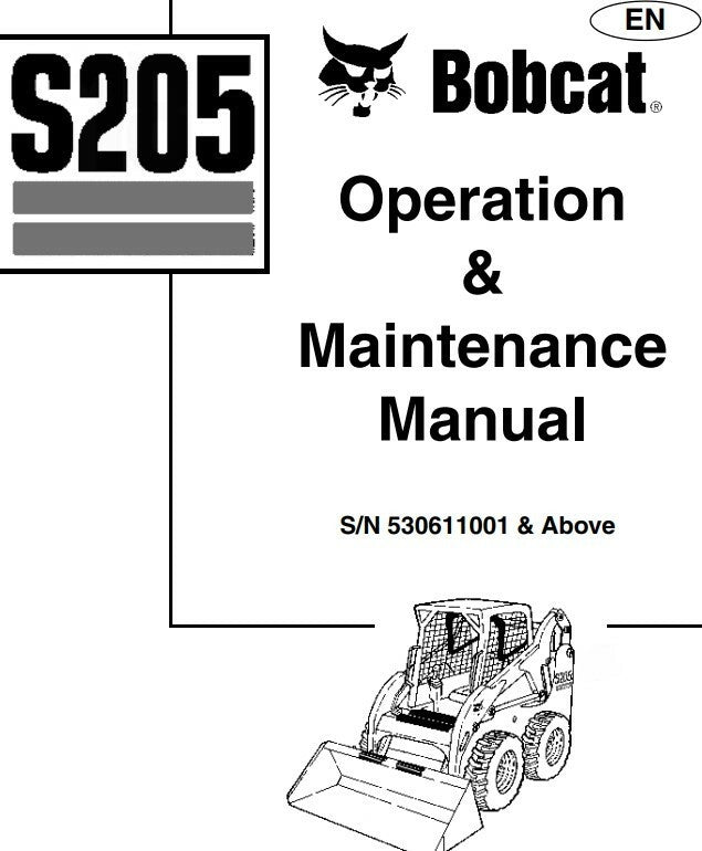 Manutenção e operação bobcat S205 ingles