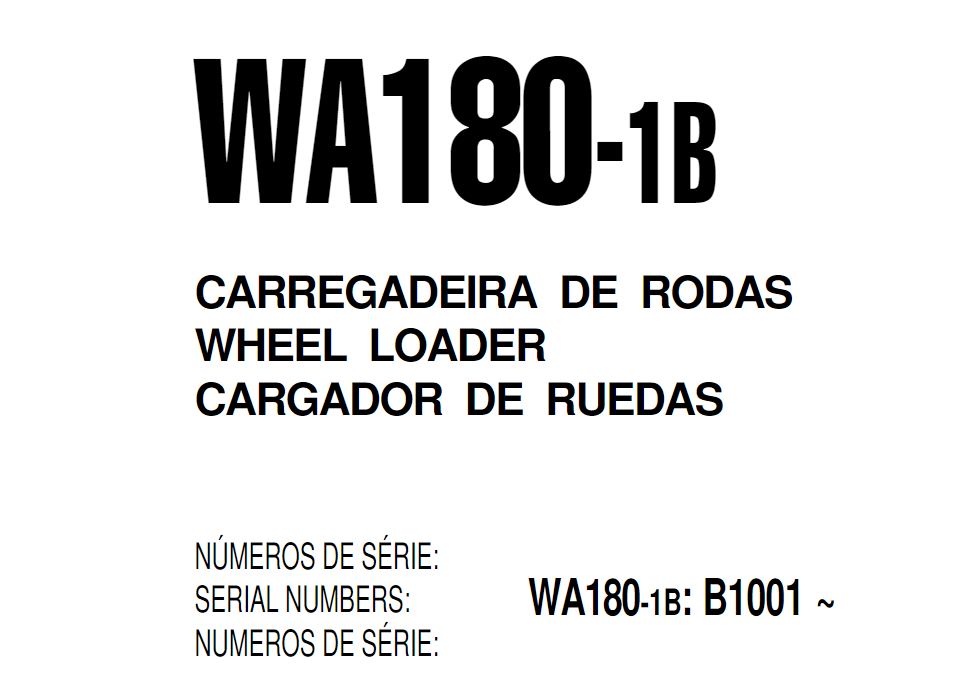 Catálogo de Peças WA-180