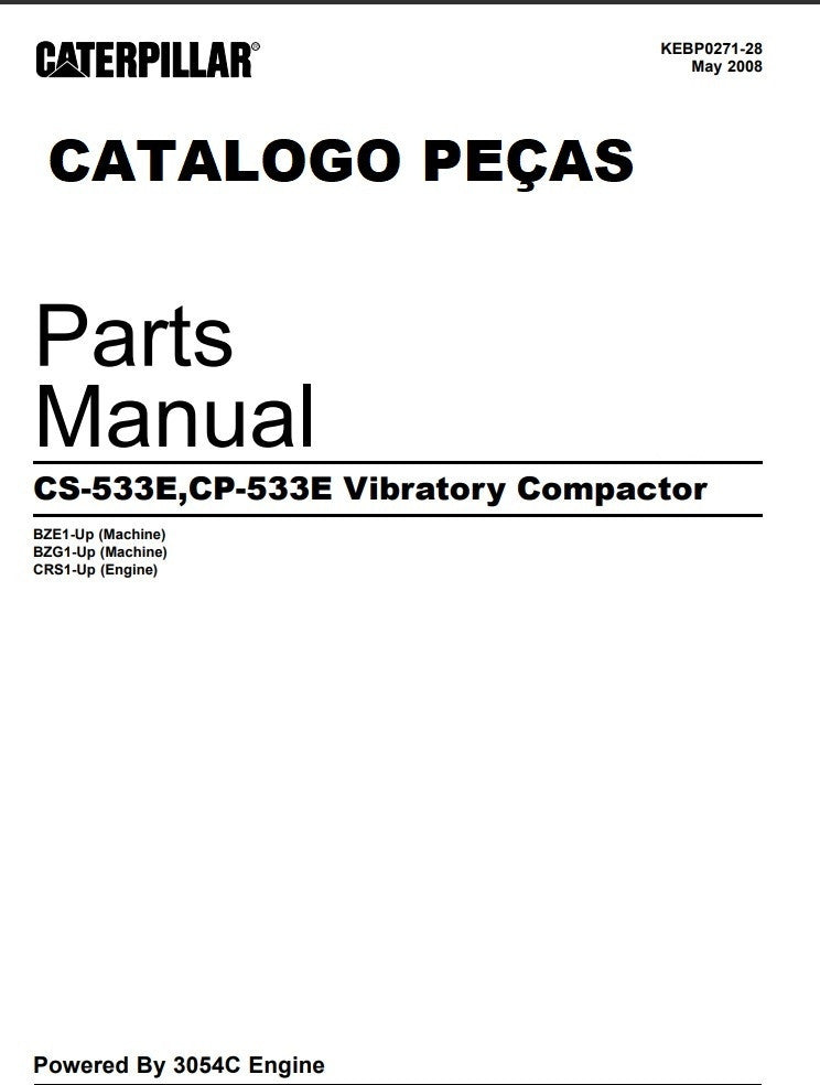 Catalogo de Peças - Cat Cp533e CS533e INGLES