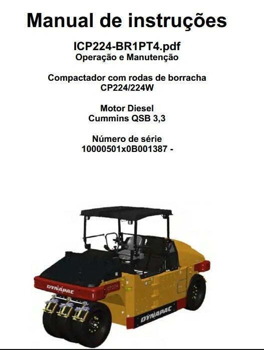 manual de operação maquina Dynapac Cp224 Om