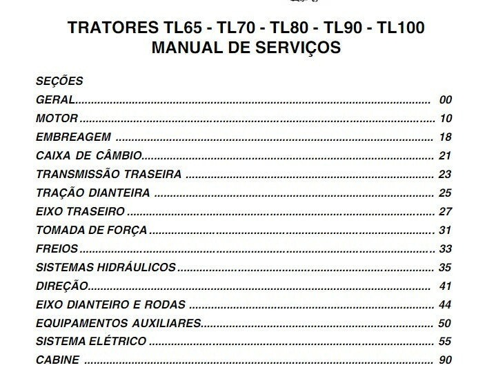 Manual de serviço New Holland TL