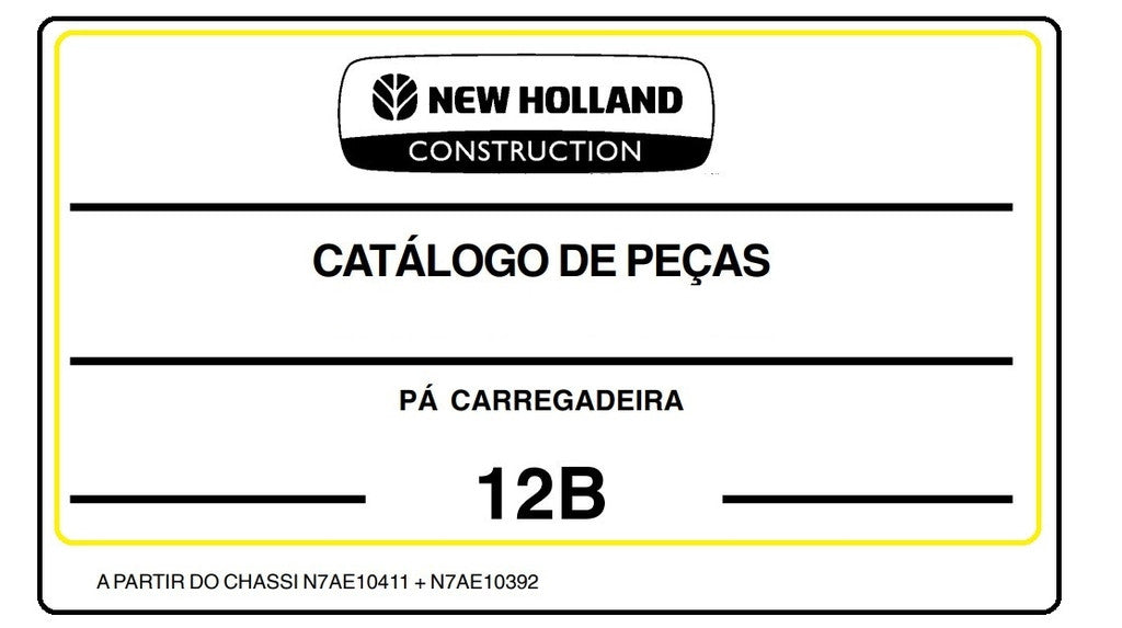 Catálogo De Peças New Holland 12b Pá Carregadeira