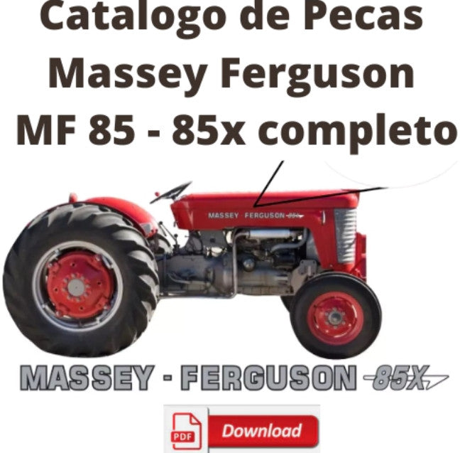 Catalogo de pecas massey ferguson MF 85 - 85x completo