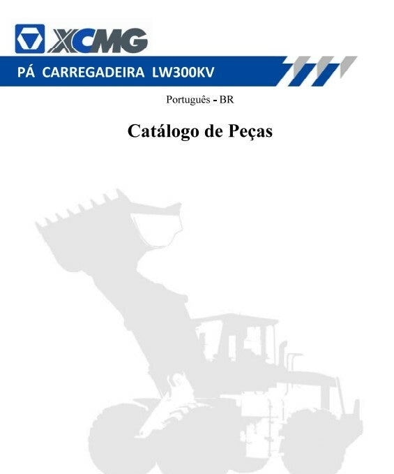Catálogo De Peças Manual parts Carregadeira Xcmg Lw300kv