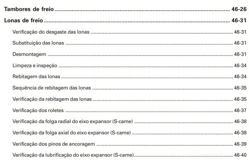 Manual de serviço constellation Sistema de Freios