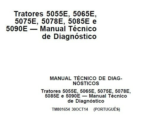 MANUAL TÉCNICO DE DIAGNÓSTICOS Tratores John Deere 5055E 5065E 5075E 5078E 5085E 5090E