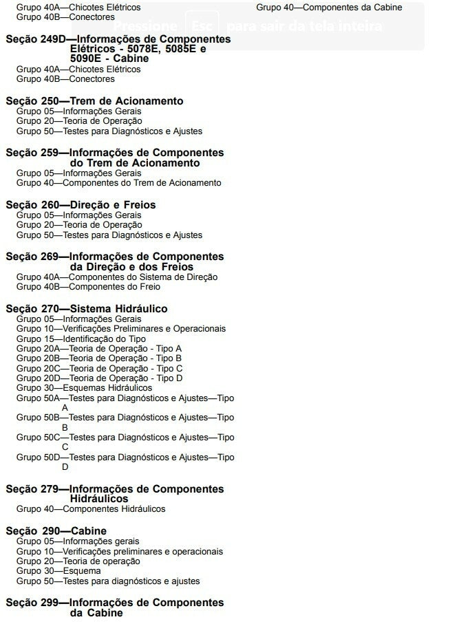 MANUAL TÉCNICO DE DIAGNÓSTICOS Tratores John Deere 5055E 5065E 5075E 5078E 5085E 5090E