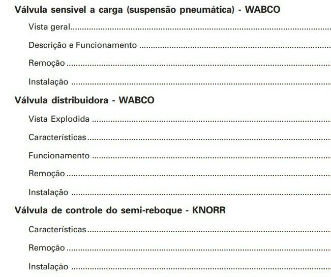 Manual de serviço constellation Sistema de Freios
