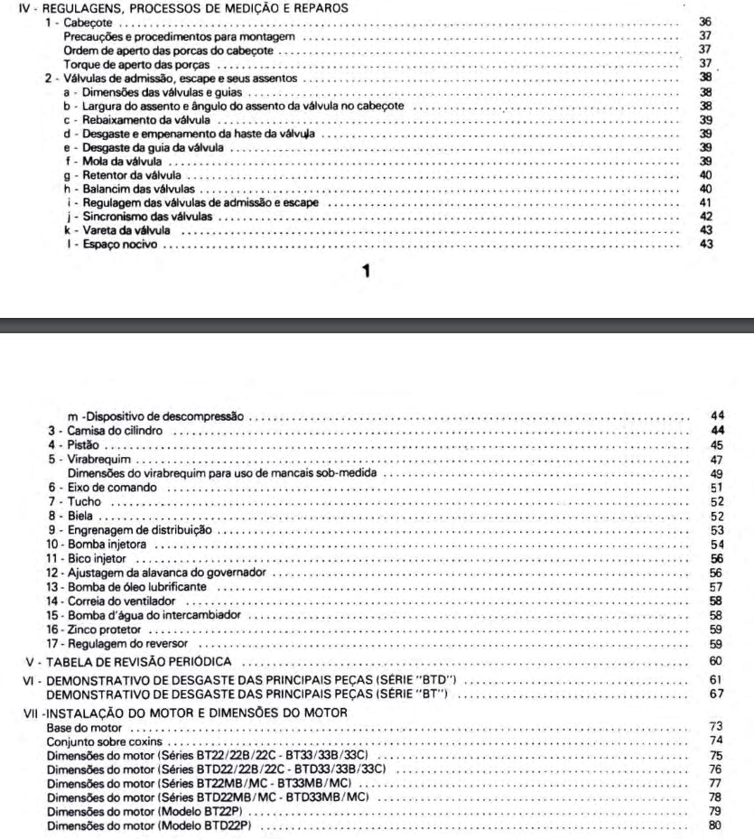 Manual de OFICINA motor SÉRIE BT33 / BT22 / BTD33 / BT22