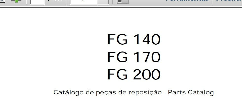 CATÁLOGO DE PEÇAS MOTONIVELADORA FIATALLIS FG140 FG170 FG200
