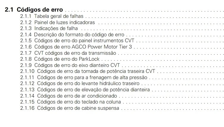 Manual De Códigos De Erro Valtra Série T Cvt
