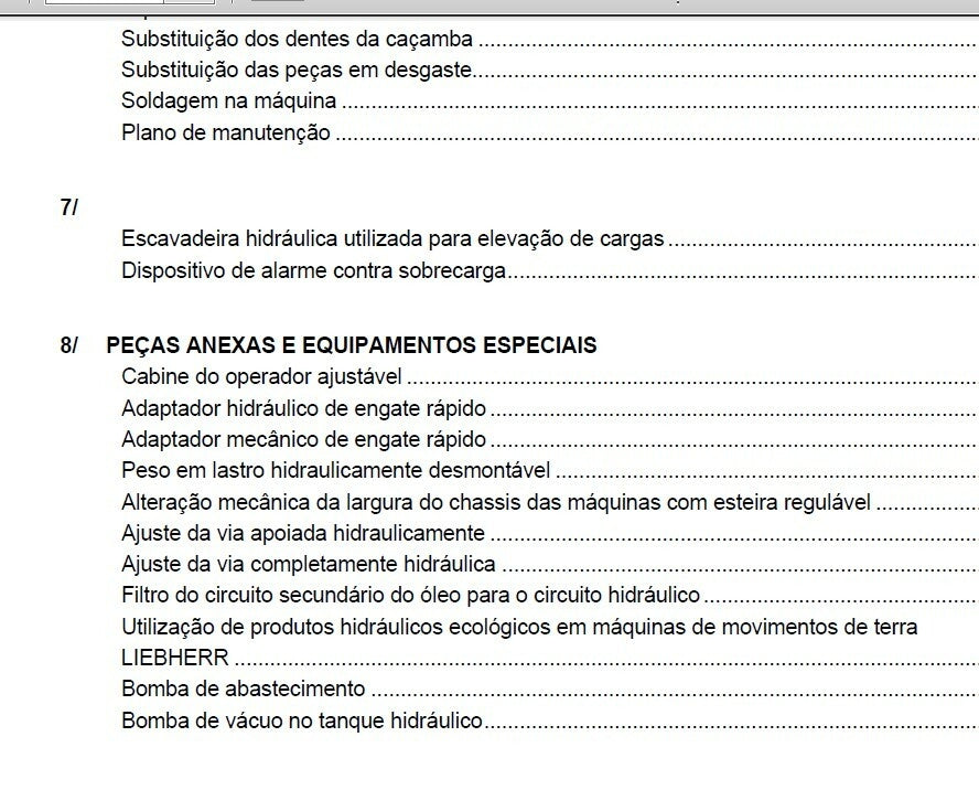 Manual de Operacao e Manutencao R944B Liebherr