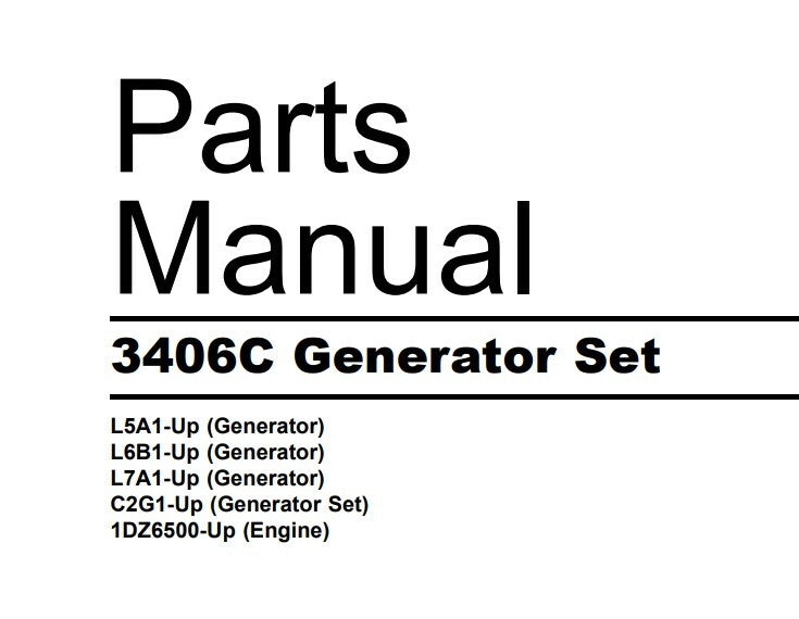 CATALOGO GERADOR CAT 3406C