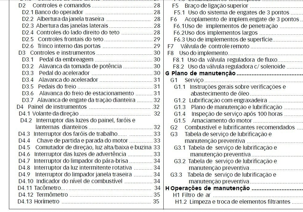 Manual do operador Trator Valtra BH 180