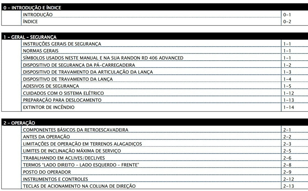 Manual De Operação Randon RD 406 Advanced