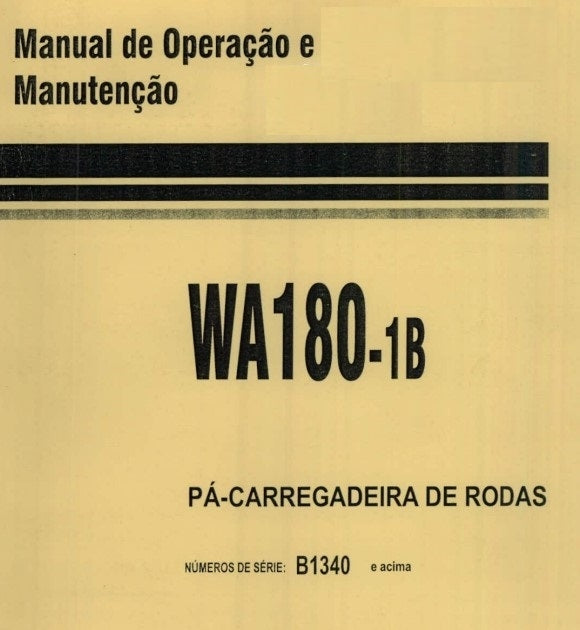 Manual de Operação pa carregadeira WA180-1B