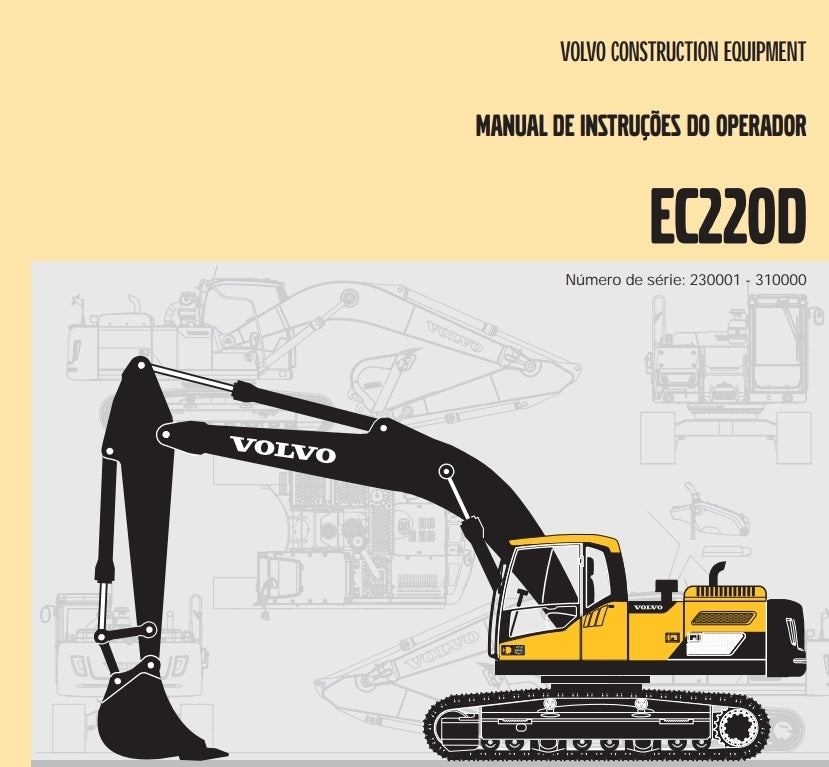 Manual de operação escavadeira EC220D