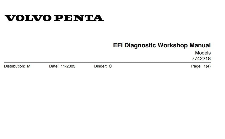 Manual volvo Penta Efi Diagnostic Manual ingles