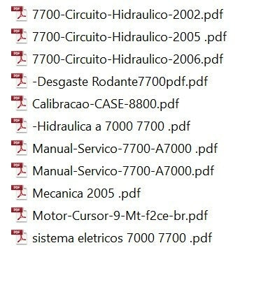 Coletania Manuais Serviço colhedoras 7000 7700