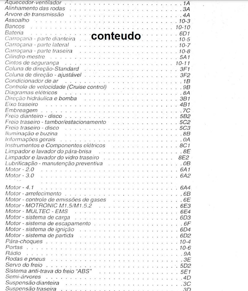 Manual De Serviços Omega 95 A 98 2.0, 3.0, 4.1