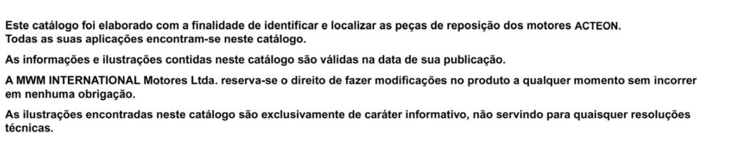 MWM CATALOGO DE PECAS do MOTOR X12