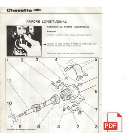 Manual De Serviços Mecânico Chevette 1.4 1.6 S Sl E Hatch