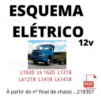 Esquema Diagrama Elétrico Mercedes benz0 Lk 1620 L1218 Lk1218 L1418 Lk1418