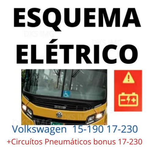 Volkswagen Ônibus Esquema Elétrico 15-190 17-230 Od motor man