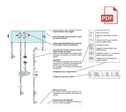 Esquema Elétrico micro onibus Volkswagen 8-150 / 9-150 / 9-150 OD eletronicos