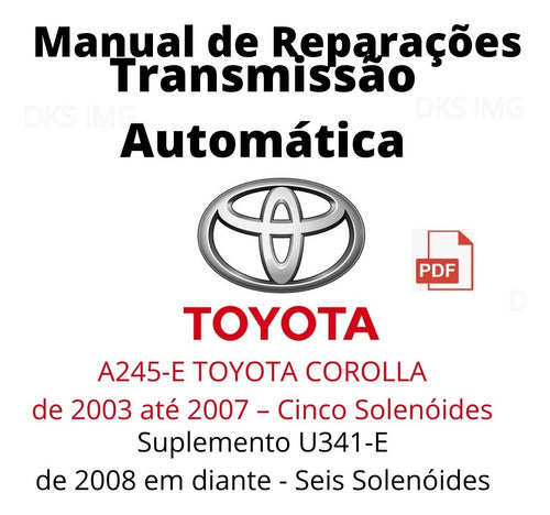 Manual De Serviço Reparações Toyota A245-e U341-e