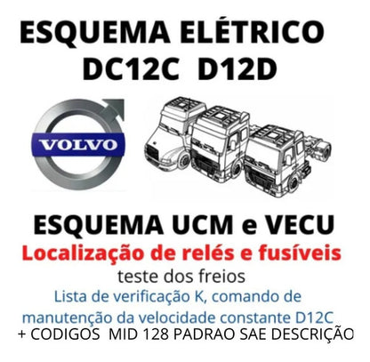 Esquema Elétrico Injeção Volvo D12c E D12d Ucm Mid 128, 144