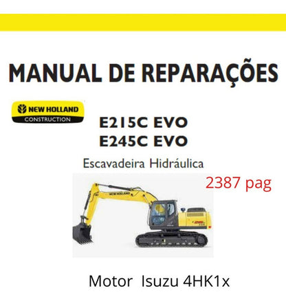 Manual De Serviço Escavadeira E215c / E245c Evo