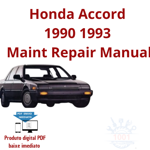Honda Accord 1986 - 1989 Maint & Repair Manual