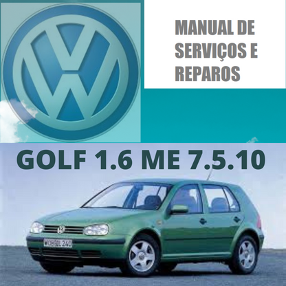 Manual de Serviço Diagrama Elétrico + Injeção Golf 1.6 2001 A 2005