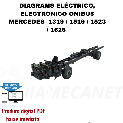 DIAGRAMAS ELÉCTRICO, ELECTRÓNICO ONIBUS MERCEDES  1319 / 1519 / 1523 / 1626