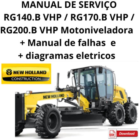 MANUAL DE SERVIÇO RG140.B VHP / RG170.B VHP / RG200.B VHP Motoniveladora 2017 ad