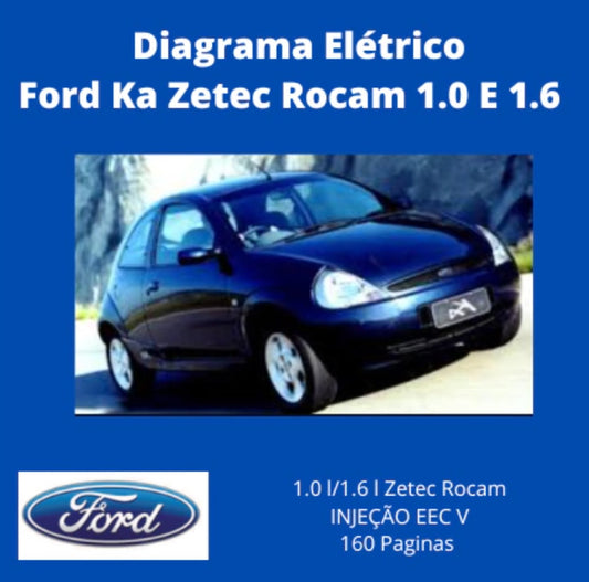 Esquema diagrama Elétrico Ford Ka Zetec Rocam 1.0 E 1.6