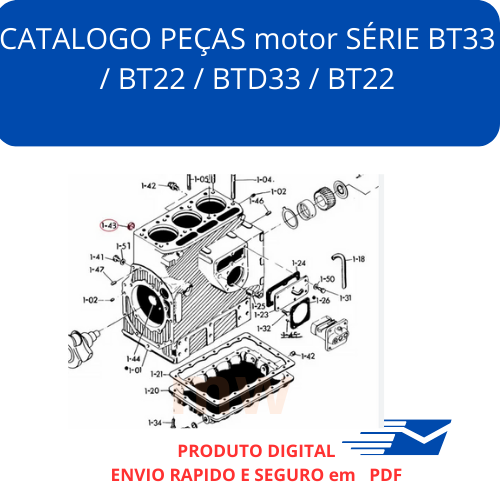 CATALOGO PEÇAS motor SÉRIE BT33 / BT22 / BTD33 / BT22