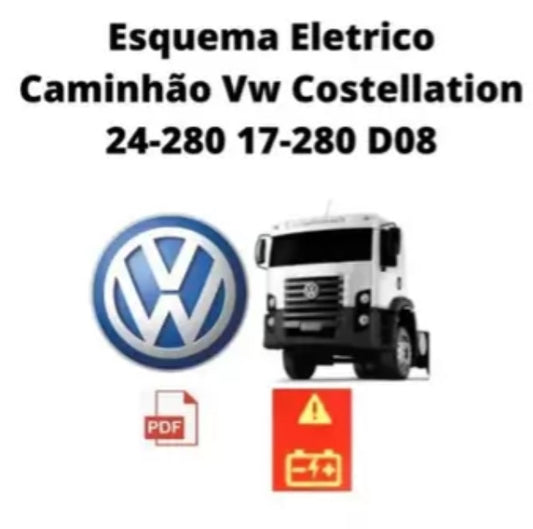 Esquema Elétrico Caminhão Vw Costellation 24-280 17-280 D08 24.280 17.280