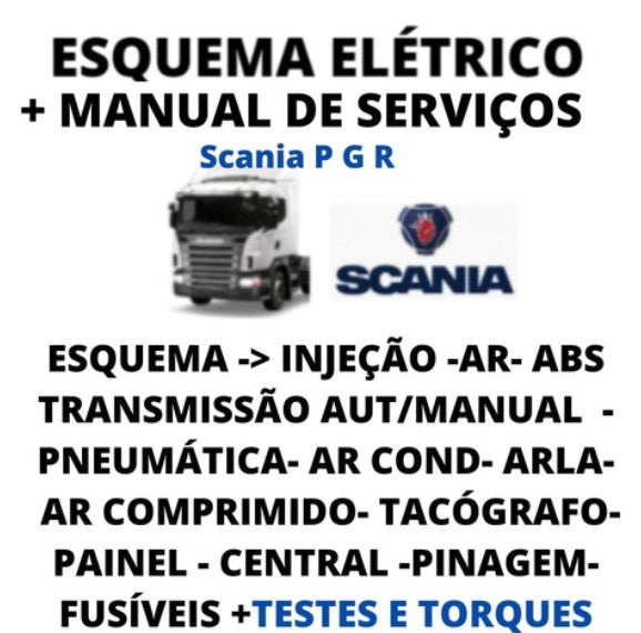 Manual De Serviço E Esquema Elétrico Scania 2009 P G R