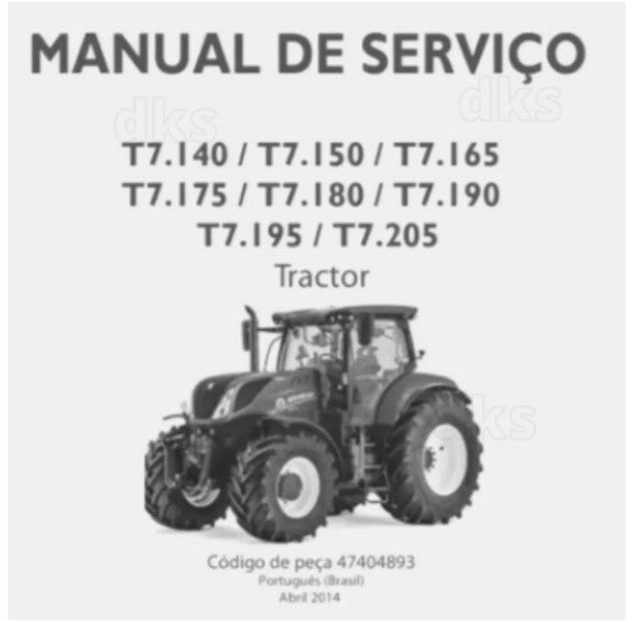 Manual De Serviço Oficina Trator new holand T7 Serie Completo