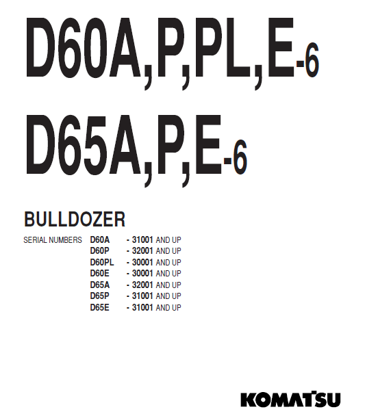 Catalogo De Pecas Komatsu - D60a D65a ingles