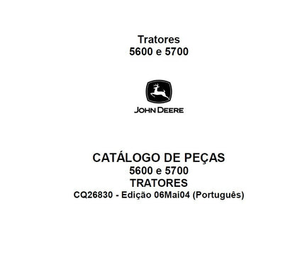 Catálogo de Peças John Deere TRS 5600 e 5700