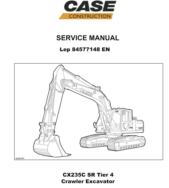 Manual de serviço da escavadeira Case CX235C SR