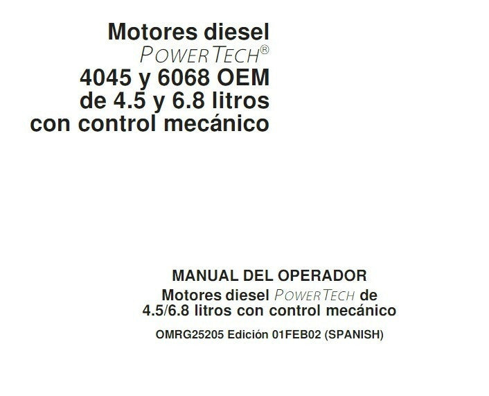 Manual de operador Motor Diesel 4045 e 6068