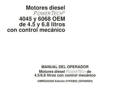 Manual de operador Motor Diesel 4045 e 6068