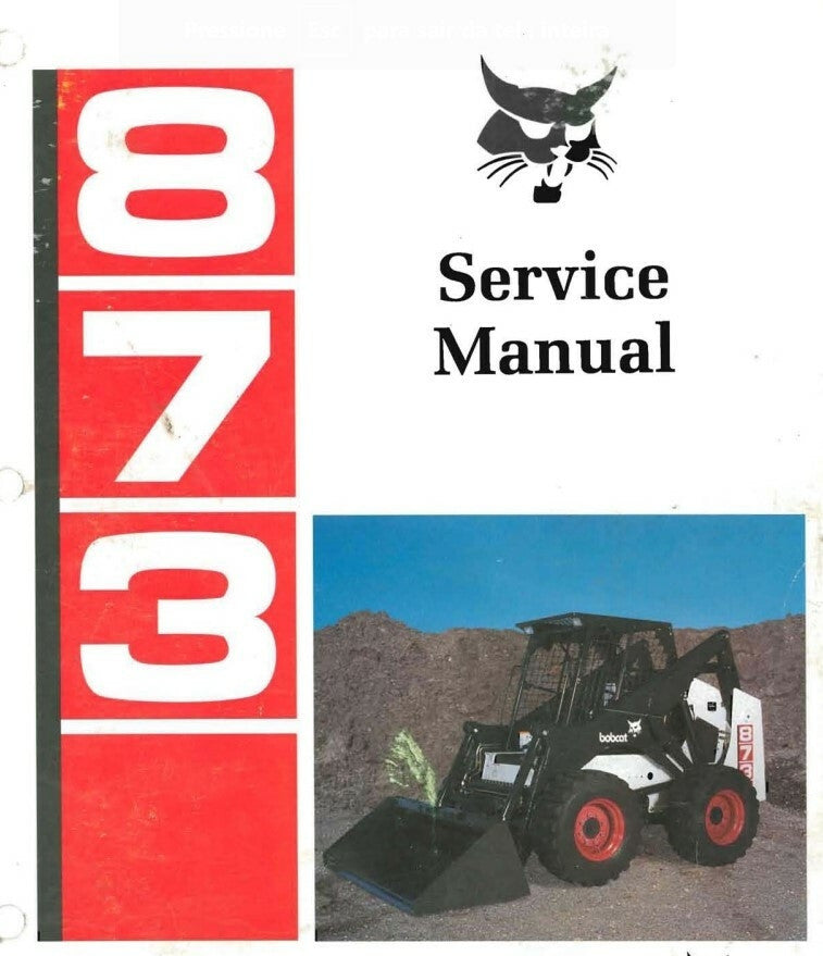 manual de serviço bobcat 873 ingles