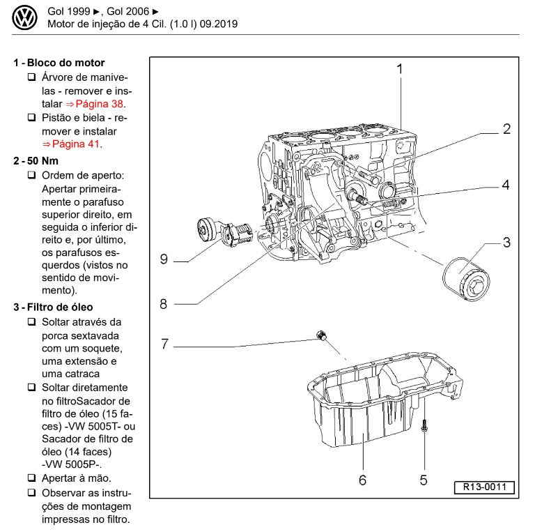 Manual De Serviços Reparação + motor  Gol G4 1.0 ea111